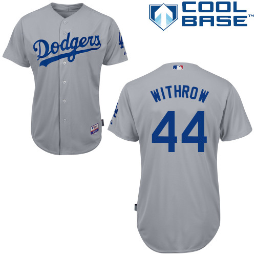 Chris Withrow #44 Youth Baseball Jersey-L A Dodgers Authentic 2014 Alternate Road Gray Cool Base MLB Jersey
